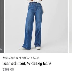 Spanx Seamed Front, Wide Leg Jeans